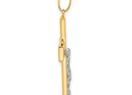 14K gold crucifix pendant, alternate view