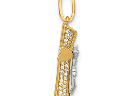 14k Two-tone Pendants Style C4960 - Classique Jewelry Inc.