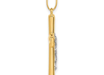 14K gold crucifix pendant, alternate view