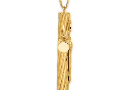 14K gold crucifix pendant, alternate view