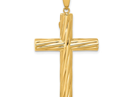 14K gold crucifix pendant, another view
