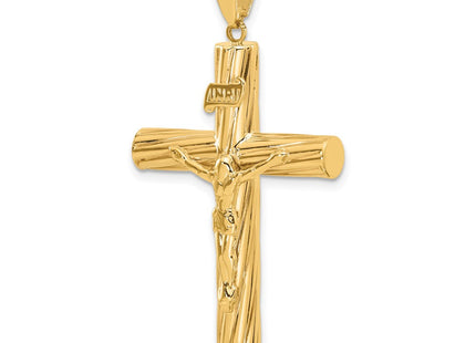 14K gold crucifix pendant, further view
