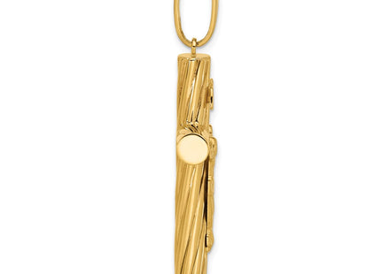 14K gold crucifix pendant, alternate view