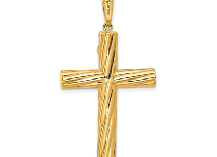 14K gold crucifix pendant, another view
