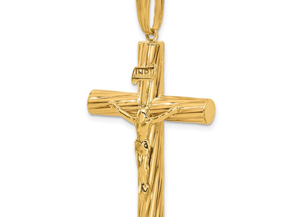 14K gold crucifix pendant, further view