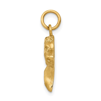 14K Dog Charm, 24 x 17mm