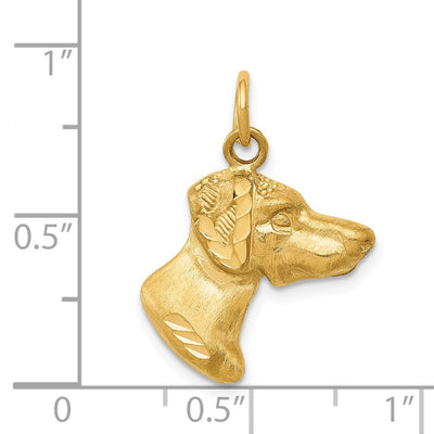 14K Dog Charm, 24 x 17mm