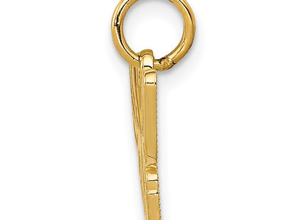 14K Textured Butterfly Charm, view 2