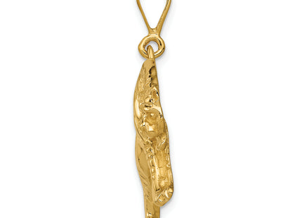 14k Tiger Charm, 31 x 29mm