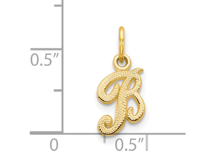 14KY Script Letter B Initial Charm (Style C564B)