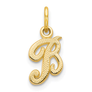 14KY Script Letter B Initial Charm (Style C564B)