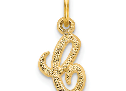 14KY Script Letter Initial Charm