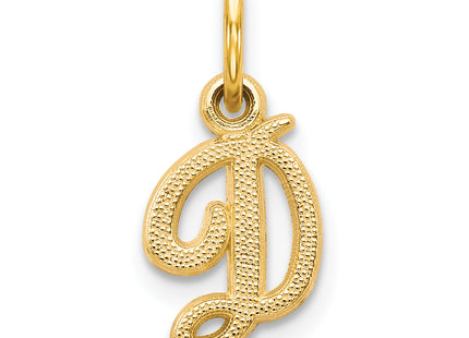 14KY Script Letter Initial Charm