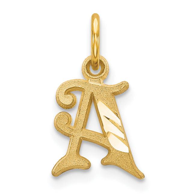 14k Letter Initial Charm, 12.71 x 9.67mm