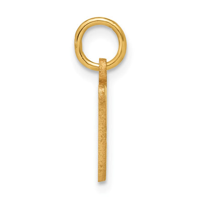14K Letter U Initial Charm