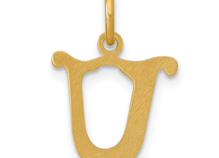 14k Letter U Initial Charm