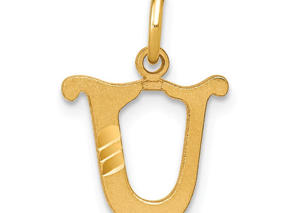14k Letter U Initial Charm