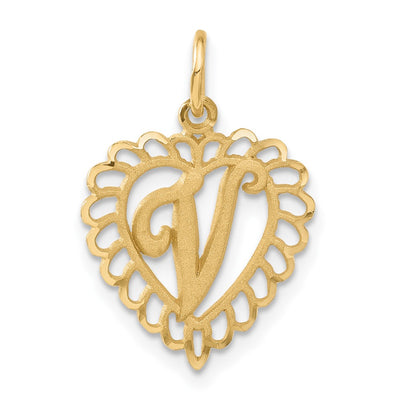 14K gold letter Y charm