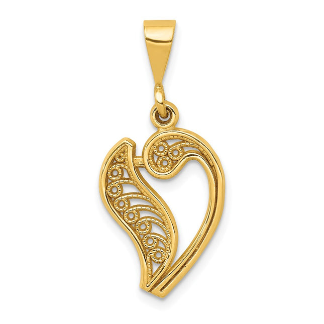 14k Yellow Gold Pendants Style C569V - Classique Jewelry Inc.