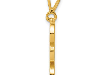 14K yellow gold initial necklace