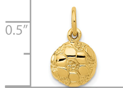 14k Soccer Ball Charm, 15 x 9mm