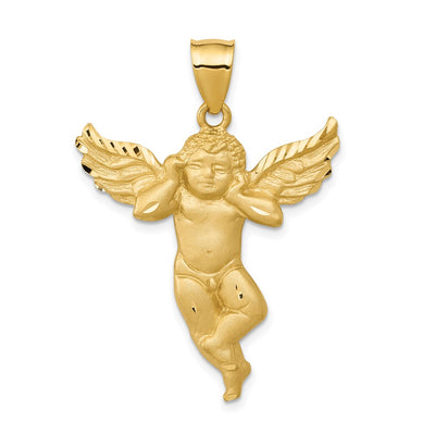 14K gold angel pendant