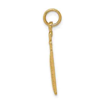 14K Golf Bag Charm, 27 x 7mm