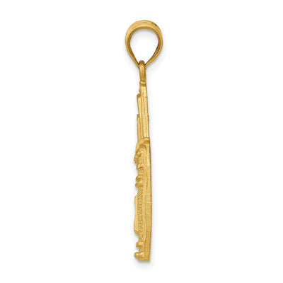 14K Golf Bag Charm, 33 x 10mm
