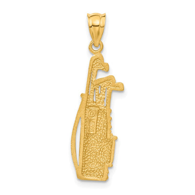 14K Golf Bag Charm, 33 x 10mm