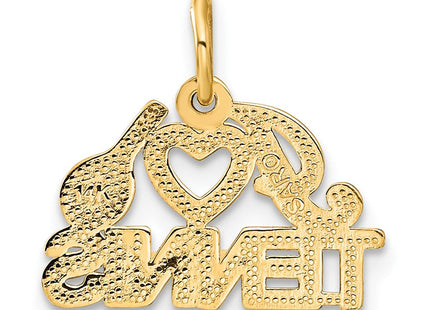 14K I HEART TENNIS Charm (Style C725)