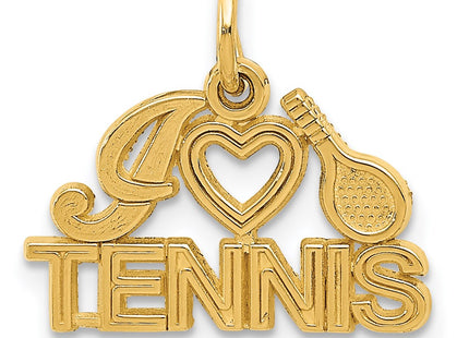 14K I HEART TENNIS Charm (Style C725)