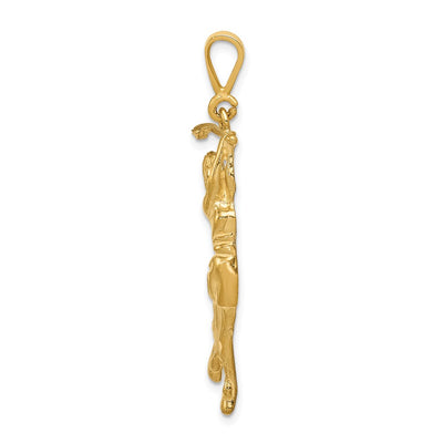 14K Female Golfer Pendant