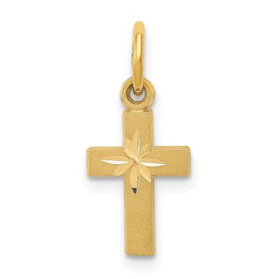 14K gold cross charm
