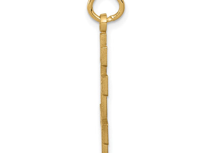 14K gold cross charm, alternate view