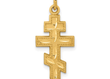 14K gold cross charm