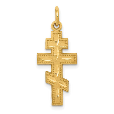 14K gold cross charm
