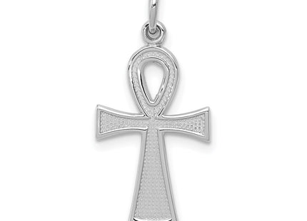 14K white gold cross pendant