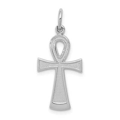 14K white gold cross pendant