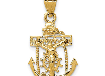 14K gold cross pendant