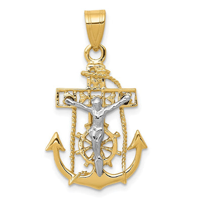 14K gold cross pendant