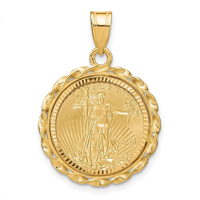 14k Yellow Gold Pendants Style C8180D - Classique Jewelry Inc.