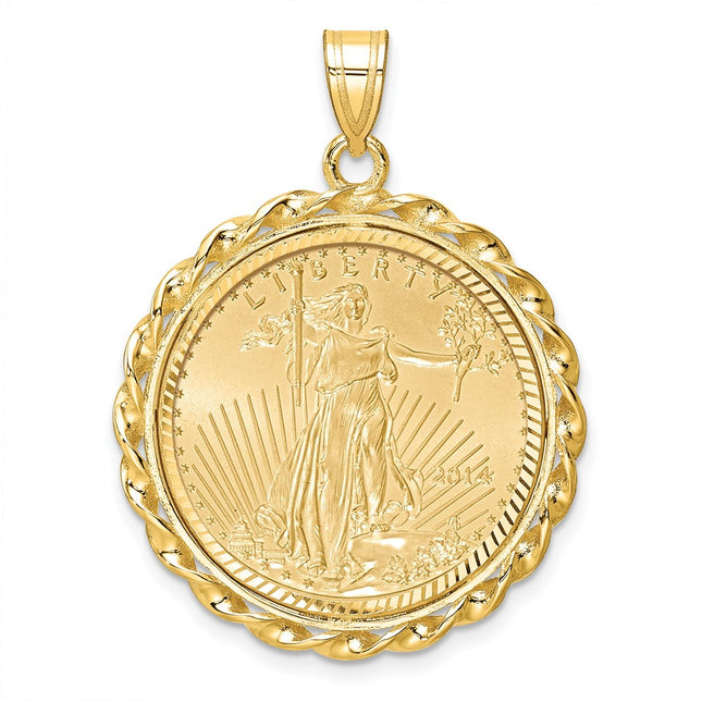 14k Yellow Gold Pendants Style C8180D - Classique Jewelry Inc.