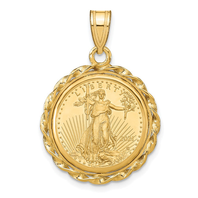 14k Yellow Gold Pendants Style C8180 - Classique Jewelry Inc.
