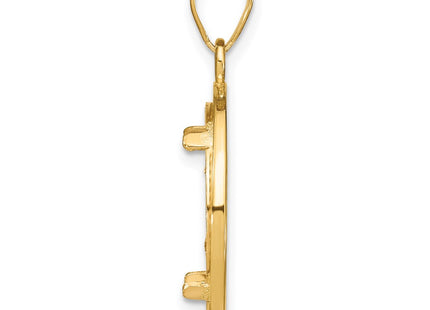 14K gold pendant, alternate view