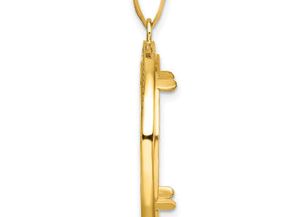 14K gold pendant, alternate view
