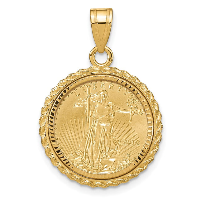 14k Yellow Gold Pendants Style C8185D - Classique Jewelry Inc.