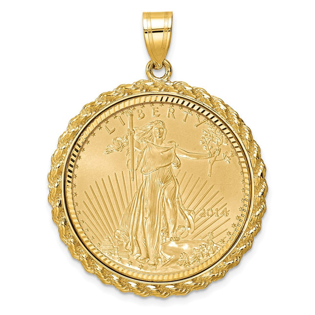 14k Yellow Gold Pendants Style C8185D - Classique Jewelry Inc.