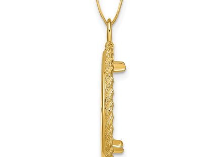 14K gold pendant, alternate view