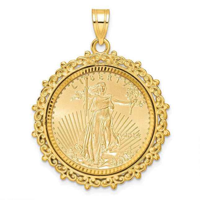 14k Yellow Gold Pendants Style C8187D - Classique Jewelry Inc.