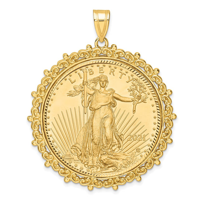 14k Yellow Gold Pendants Style C8187D - Classique Jewelry Inc.